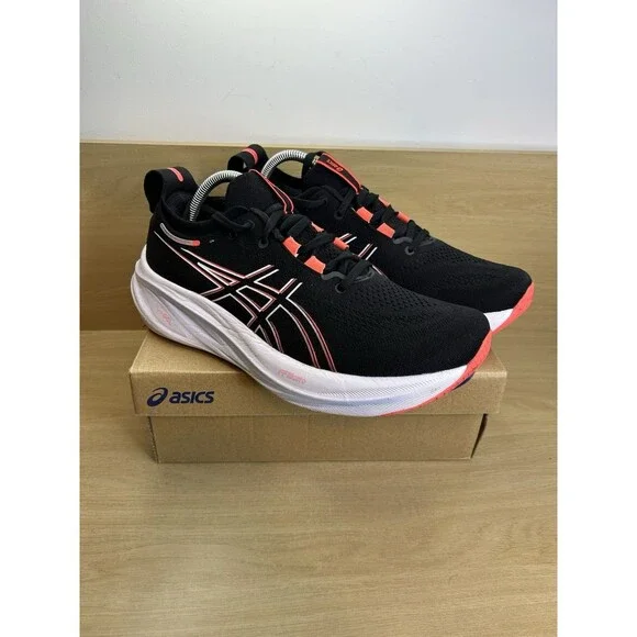 ASICS Men's Gel-Nimbus 26 Running Shoe, US Size 9.5 Black/True RED - Picture 3 of 15